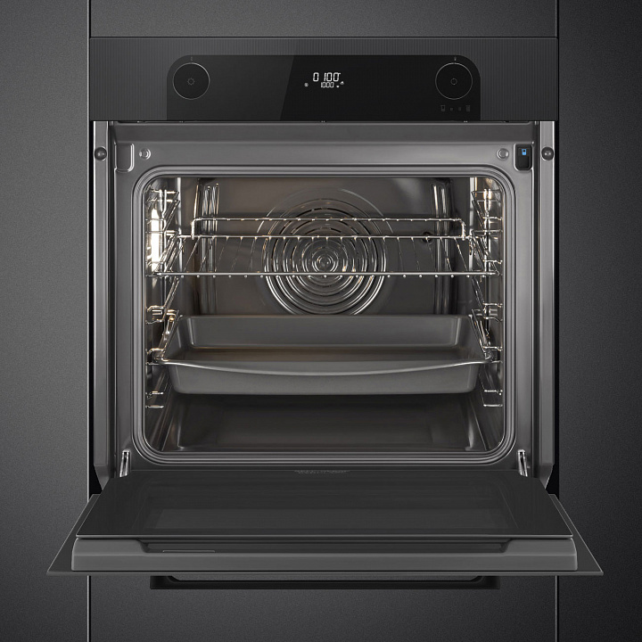Электрический духовой шкаф с паром Smeg SO6201S2B